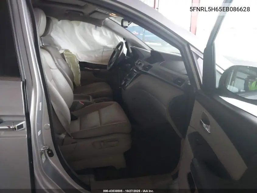 5FNRL5H65EB086628 2014 Honda Odyssey Ex-L