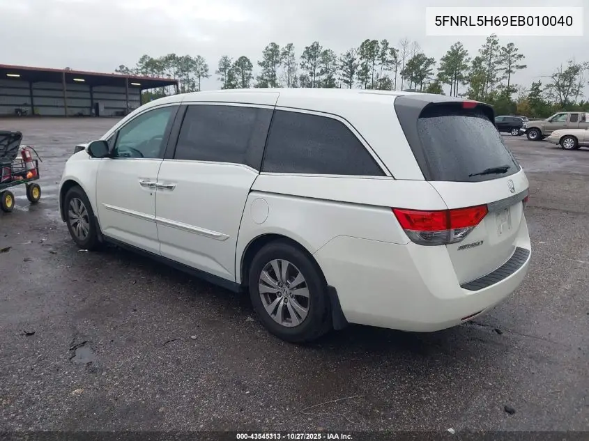 5FNRL5H69EB010040 2014 Honda Odyssey Ex-L