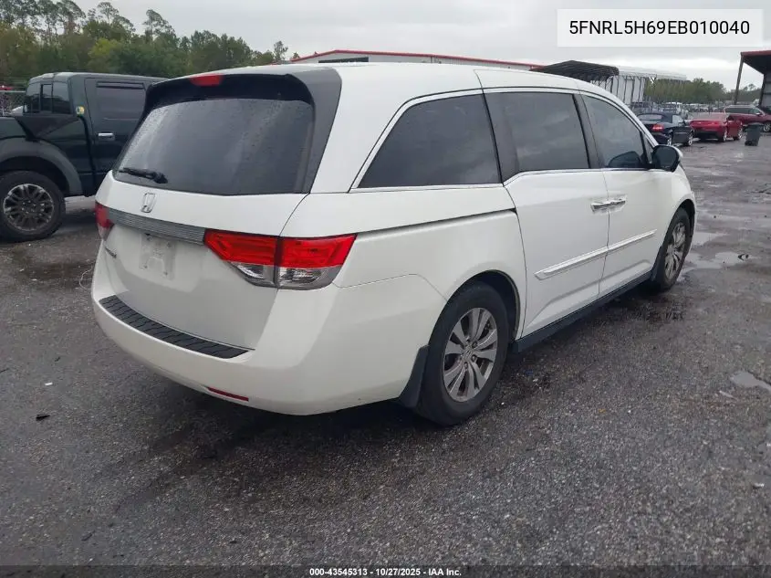 5FNRL5H69EB010040 2014 Honda Odyssey Ex-L