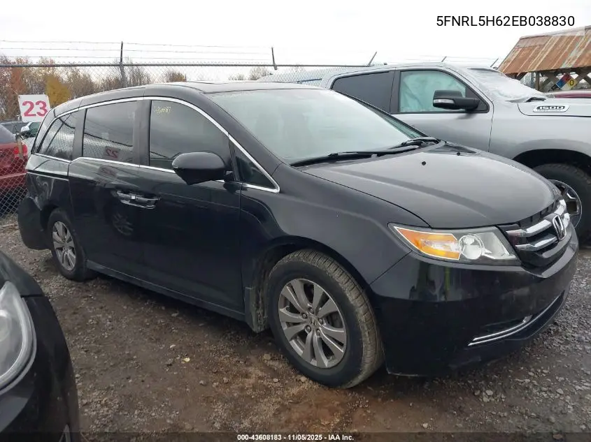 5FNRL5H62EB038830 2014 Honda Odyssey Ex-L