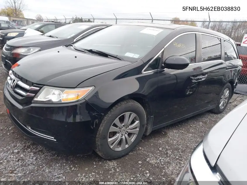 5FNRL5H62EB038830 2014 Honda Odyssey Ex-L