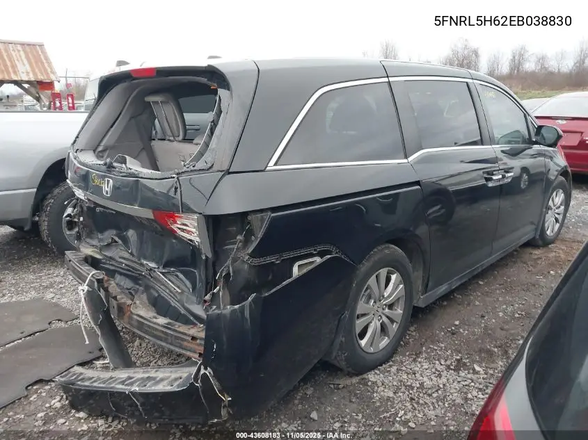 5FNRL5H62EB038830 2014 Honda Odyssey Ex-L