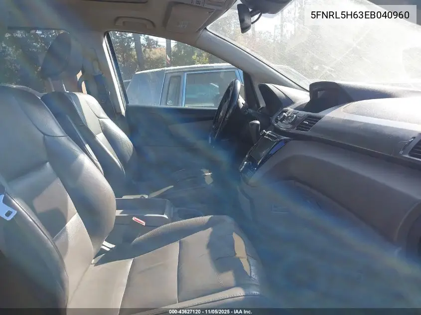 5FNRL5H63EB040960 2014 Honda Odyssey Ex-L