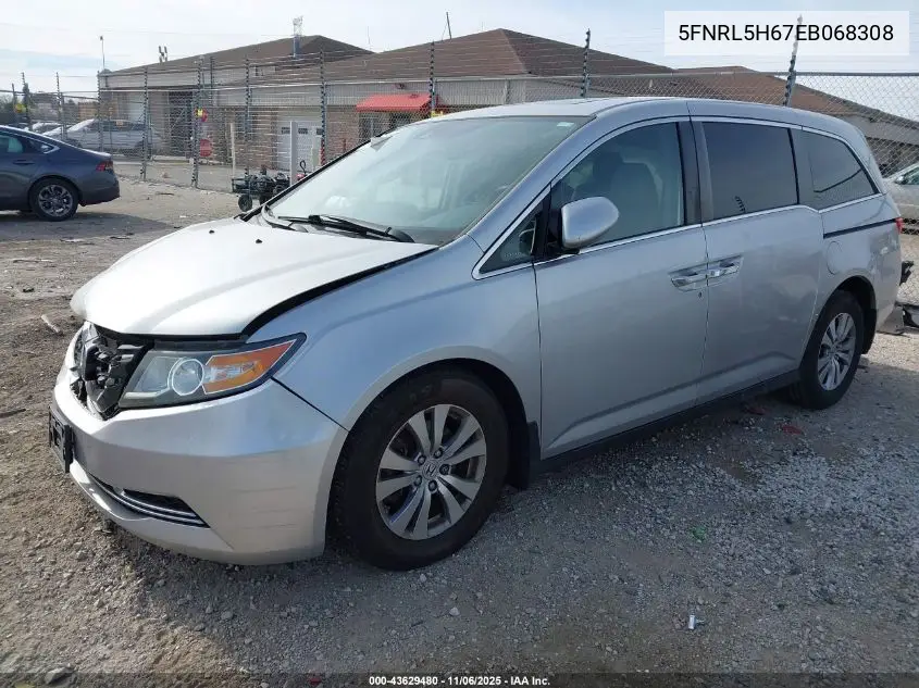 5FNRL5H67EB068308 2014 Honda Odyssey Ex-L