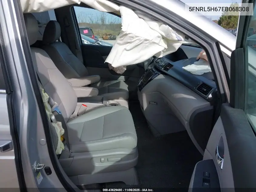 5FNRL5H67EB068308 2014 Honda Odyssey Ex-L