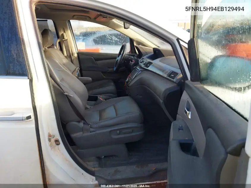 5FNRL5H94EB129494 2014 Honda Odyssey Touring/Touring Elite