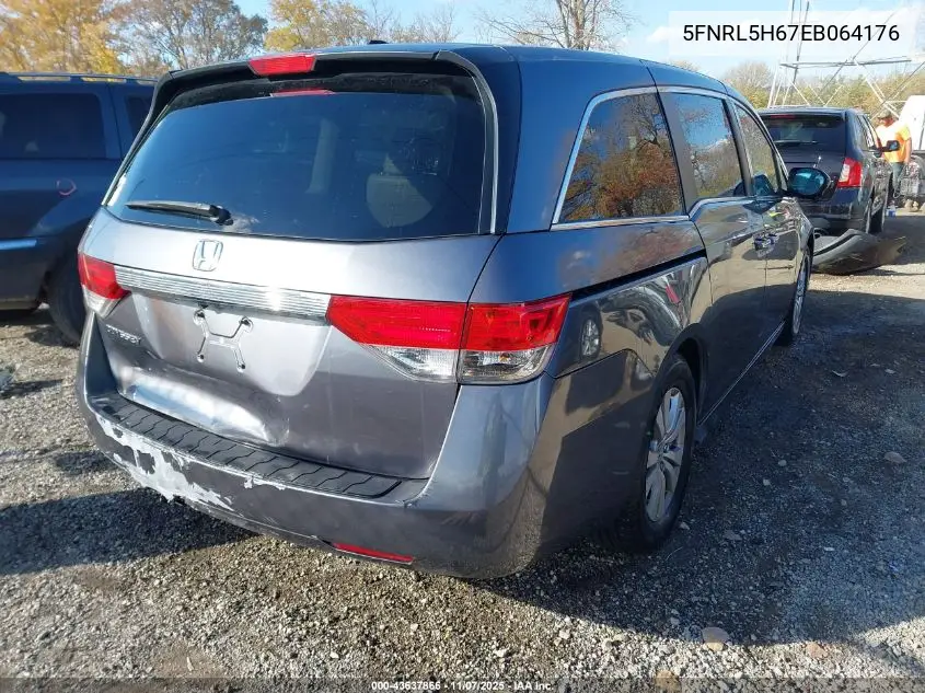 5FNRL5H67EB064176 2014 Honda Odyssey Ex-L