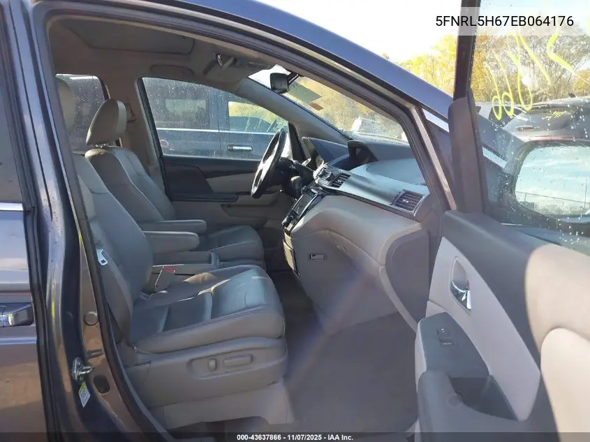 5FNRL5H67EB064176 2014 Honda Odyssey Ex-L