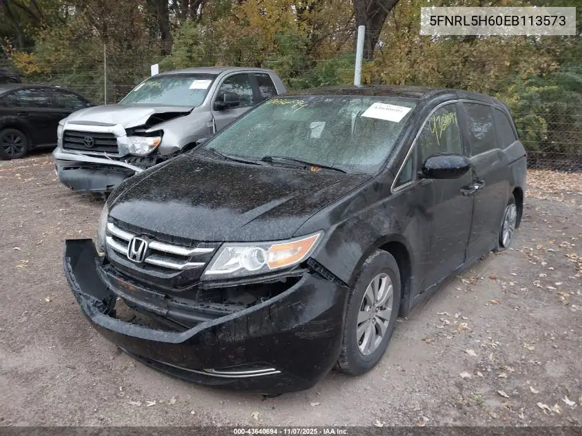 5FNRL5H60EB113573 2014 Honda Odyssey Ex-L