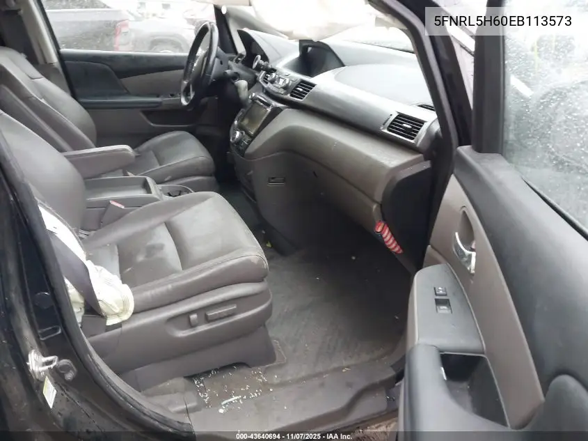 5FNRL5H60EB113573 2014 Honda Odyssey Ex-L