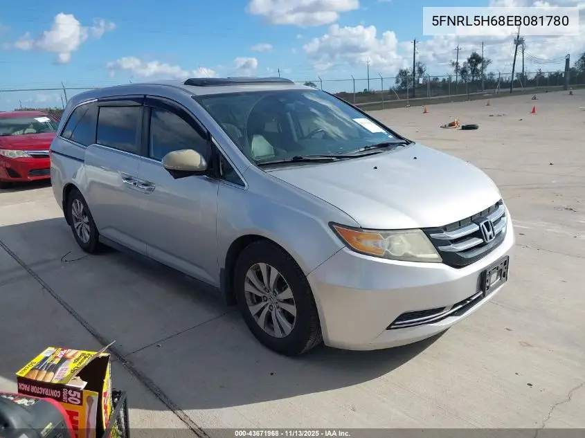 5FNRL5H68EB081780 2014 Honda Odyssey Ex-L
