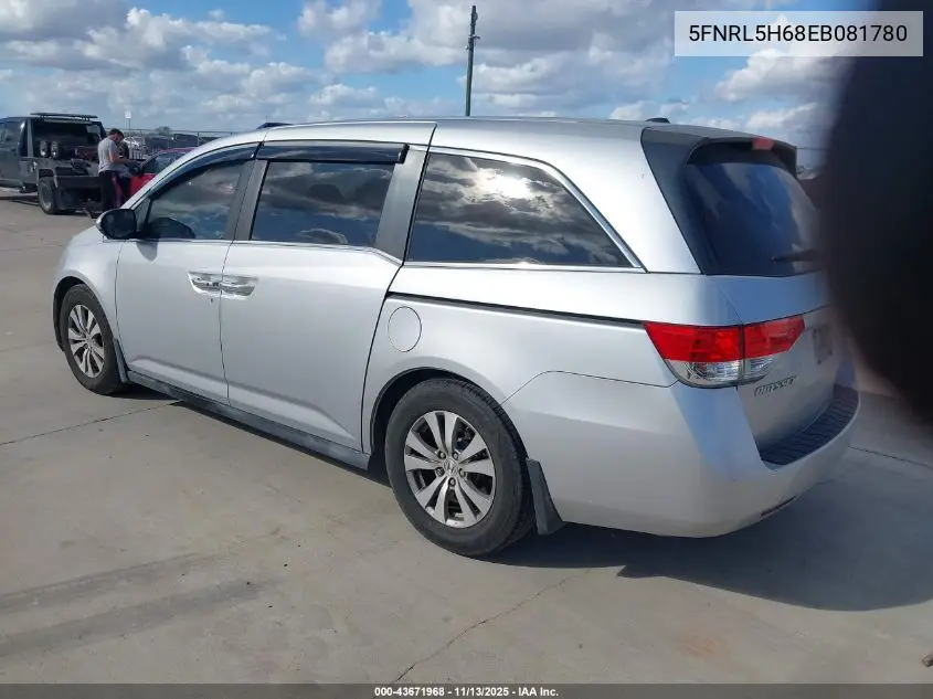 5FNRL5H68EB081780 2014 Honda Odyssey Ex-L