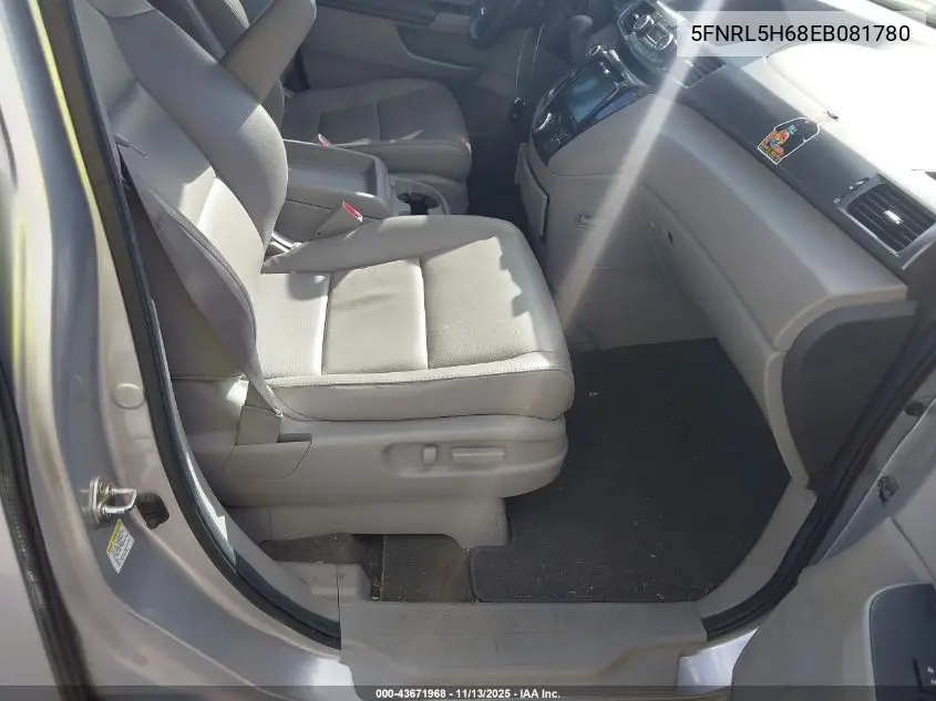 5FNRL5H68EB081780 2014 Honda Odyssey Ex-L