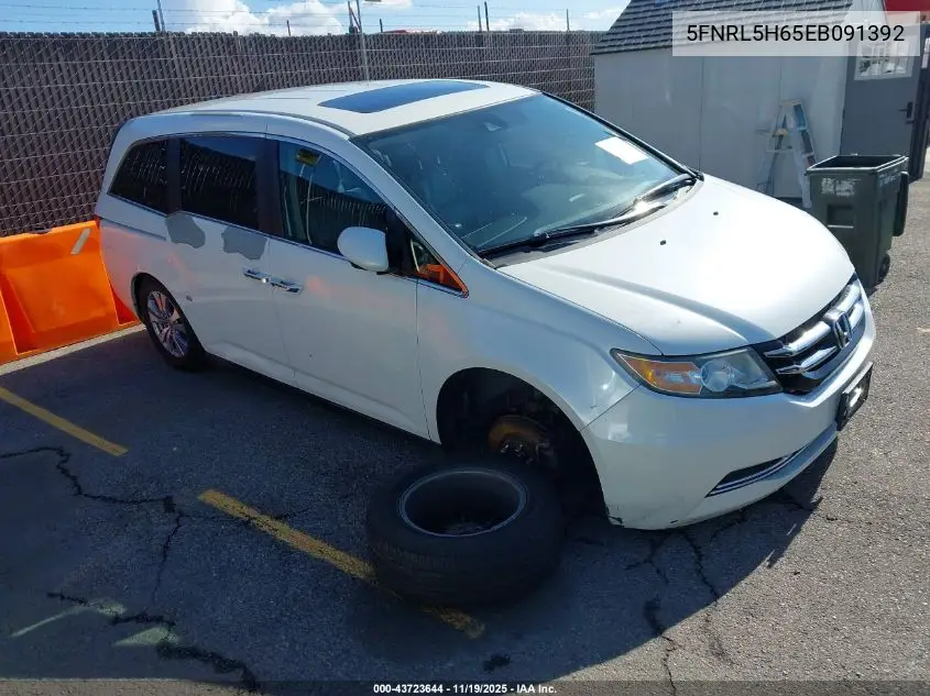 5FNRL5H65EB091392 2014 Honda Odyssey Ex-L