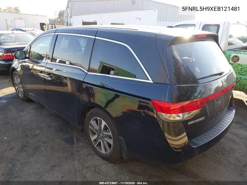 5FNRL5H9XEB121481 2014 Honda Odyssey Touring/Touring Elite