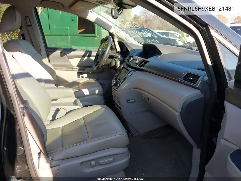 5FNRL5H9XEB121481 2014 Honda Odyssey Touring/Touring Elite