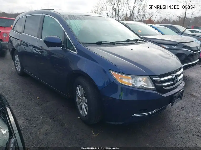 5FNRL5H43EB109354 2014 Honda Odyssey Ex