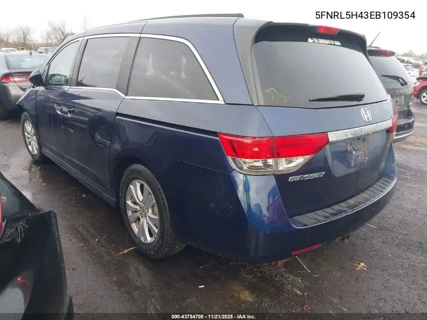 5FNRL5H43EB109354 2014 Honda Odyssey Ex