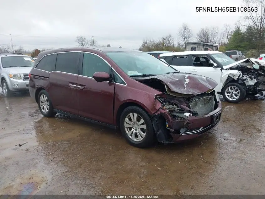 5FNRL5H65EB108563 2014 Honda Odyssey Ex-L
