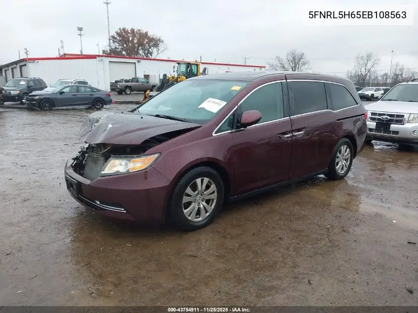 5FNRL5H65EB108563 2014 Honda Odyssey Ex-L