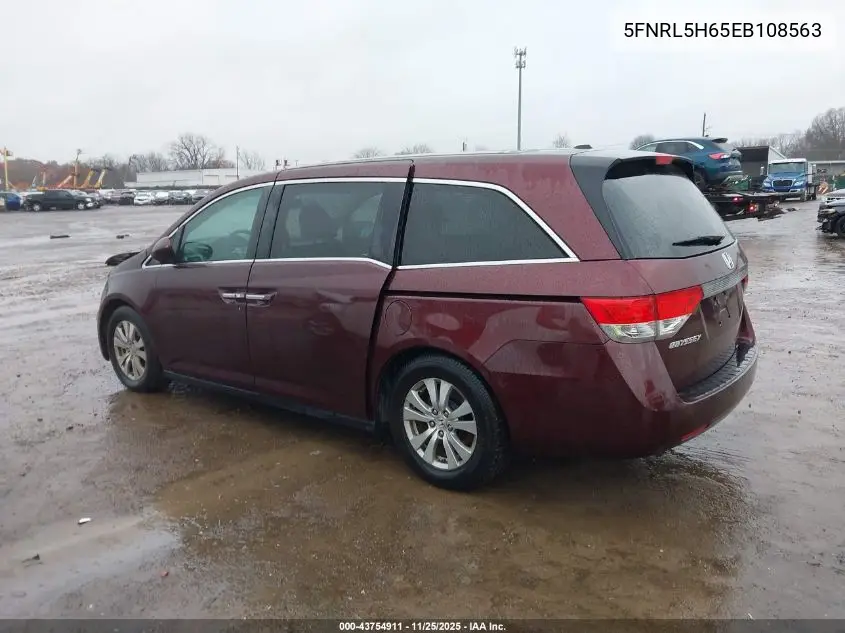 5FNRL5H65EB108563 2014 Honda Odyssey Ex-L