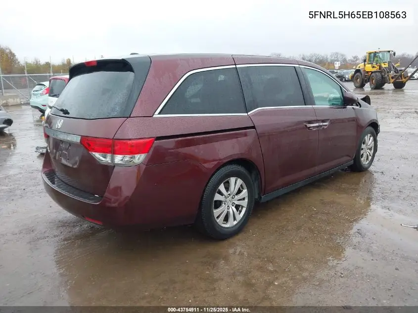 5FNRL5H65EB108563 2014 Honda Odyssey Ex-L
