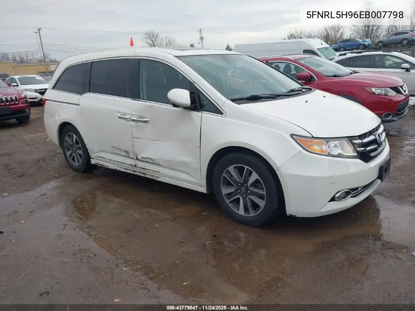 5FNRL5H96EB007798 2014 Honda Odyssey Touring/Touring Elite