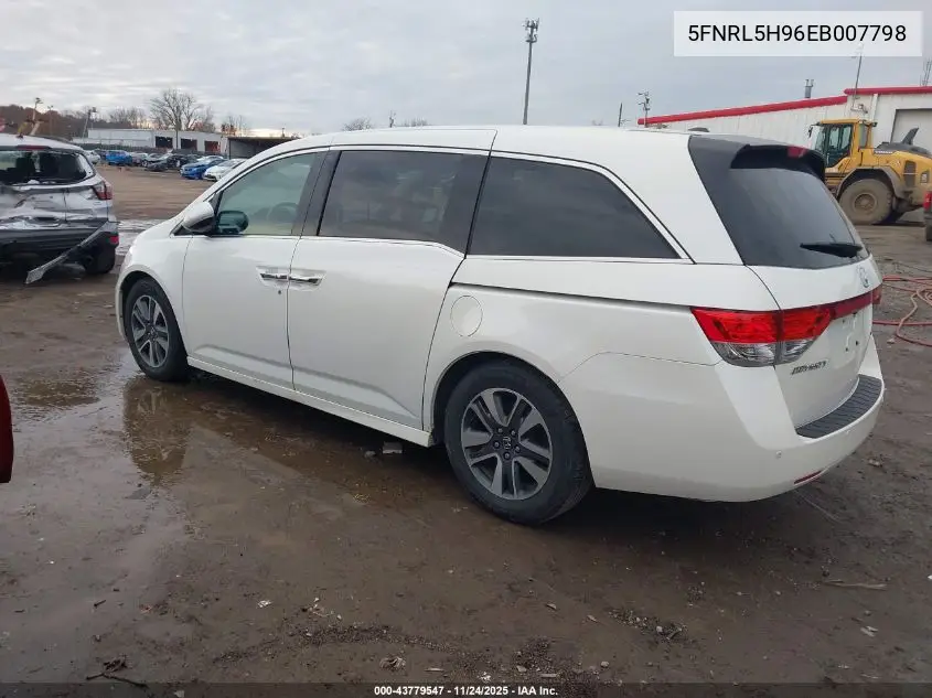 5FNRL5H96EB007798 2014 Honda Odyssey Touring/Touring Elite