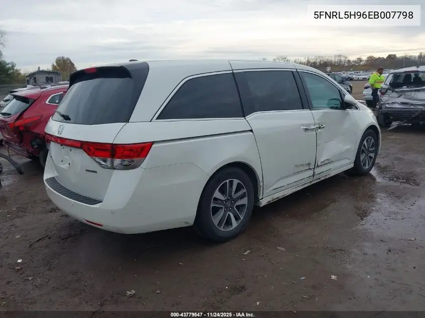 5FNRL5H96EB007798 2014 Honda Odyssey Touring/Touring Elite