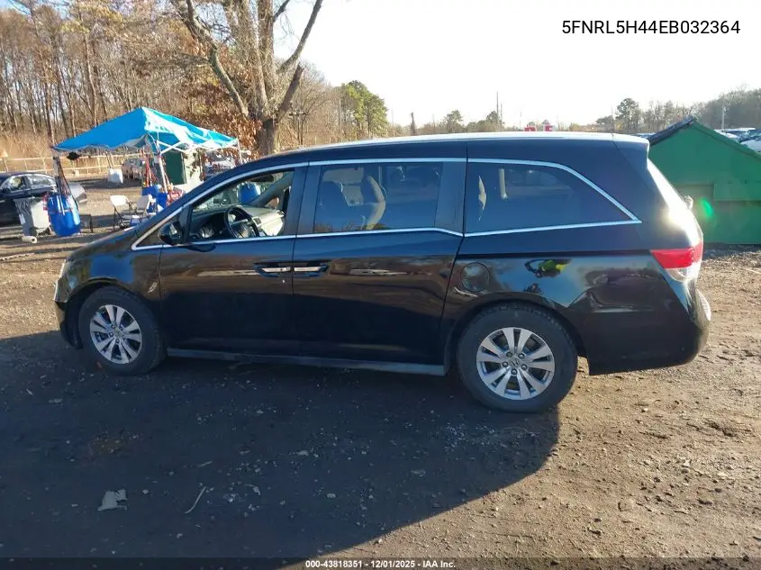 5FNRL5H44EB032364 2014 Honda Odyssey Ex
