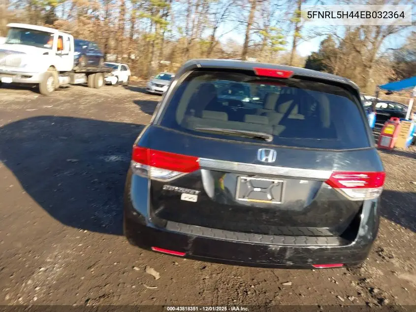 5FNRL5H44EB032364 2014 Honda Odyssey Ex