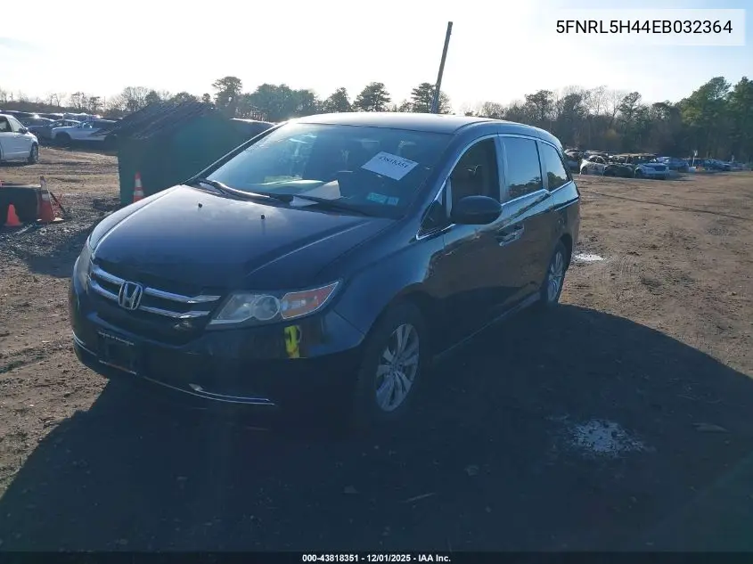 5FNRL5H44EB032364 2014 Honda Odyssey Ex