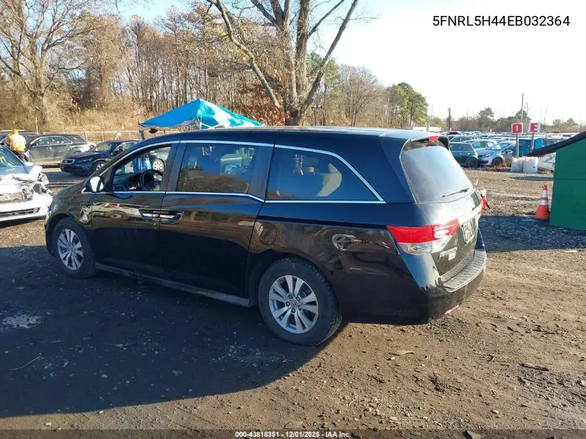 5FNRL5H44EB032364 2014 Honda Odyssey Ex