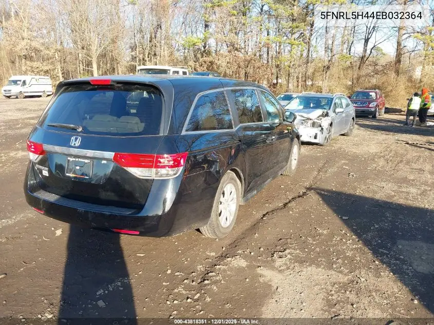 5FNRL5H44EB032364 2014 Honda Odyssey Ex