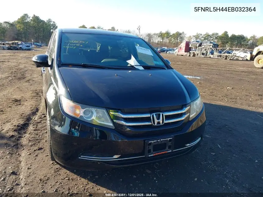 5FNRL5H44EB032364 2014 Honda Odyssey Ex