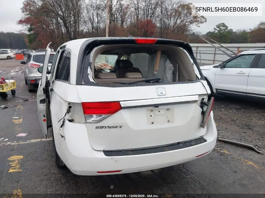 5FNRL5H60EB086469 2014 Honda Odyssey Ex-L