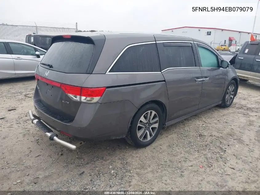 5FNRL5H94EB079079 2014 Honda Odyssey Touring/Touring Elite