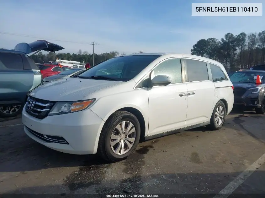 5FNRL5H61EB110410 2014 Honda Odyssey Ex-L