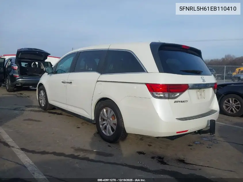 5FNRL5H61EB110410 2014 Honda Odyssey Ex-L