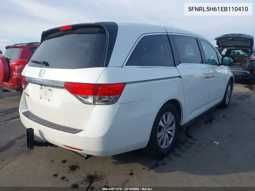 5FNRL5H61EB110410 2014 Honda Odyssey Ex-L