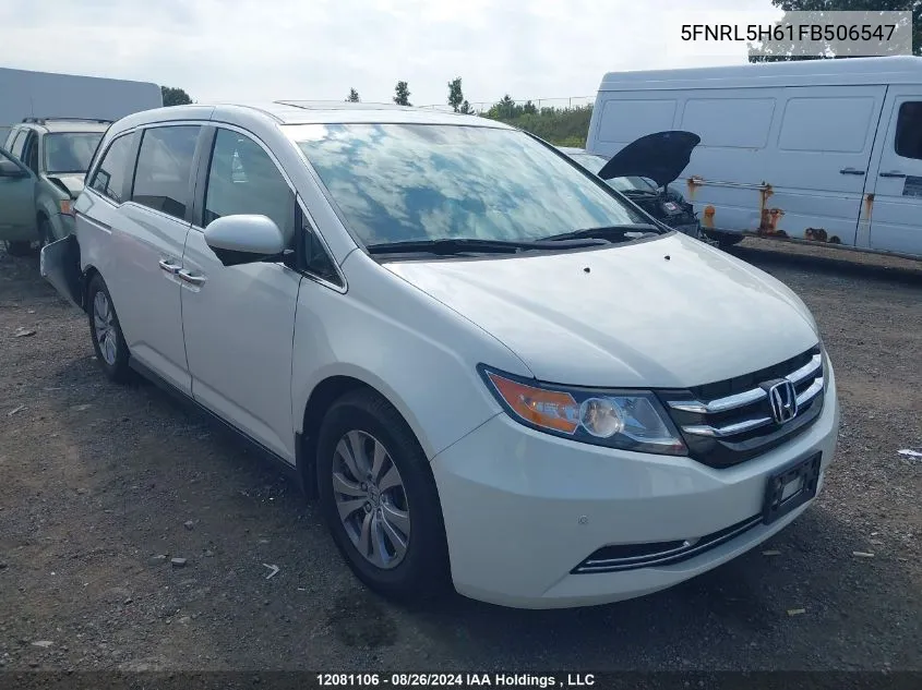 2015 Honda Odyssey VIN: 5FNRL5H61FB506547 Lot: 12081106