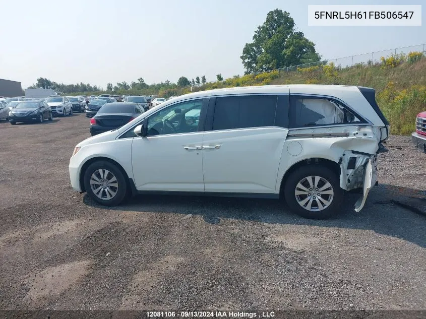 2015 Honda Odyssey VIN: 5FNRL5H61FB506547 Lot: 12081106