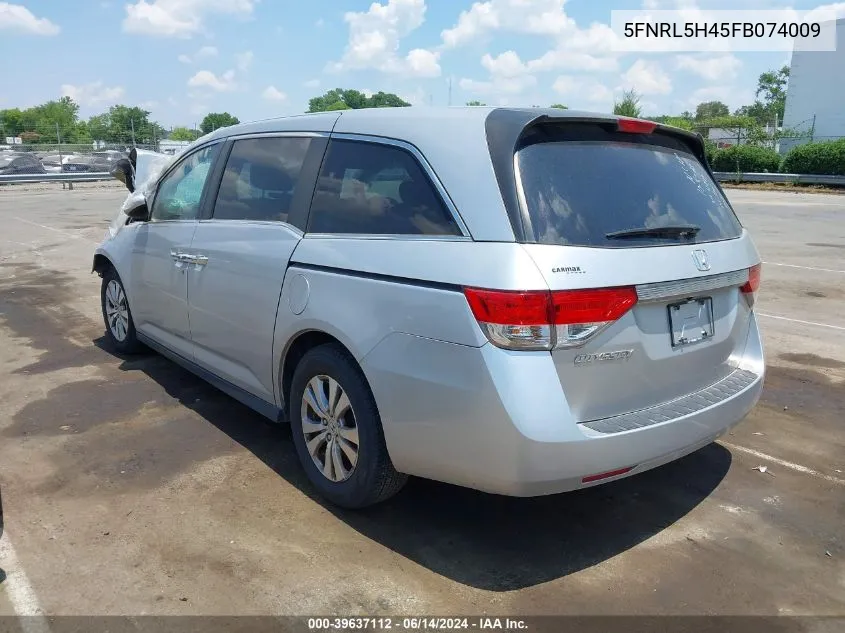 5FNRL5H45FB074009 2015 Honda Odyssey Ex