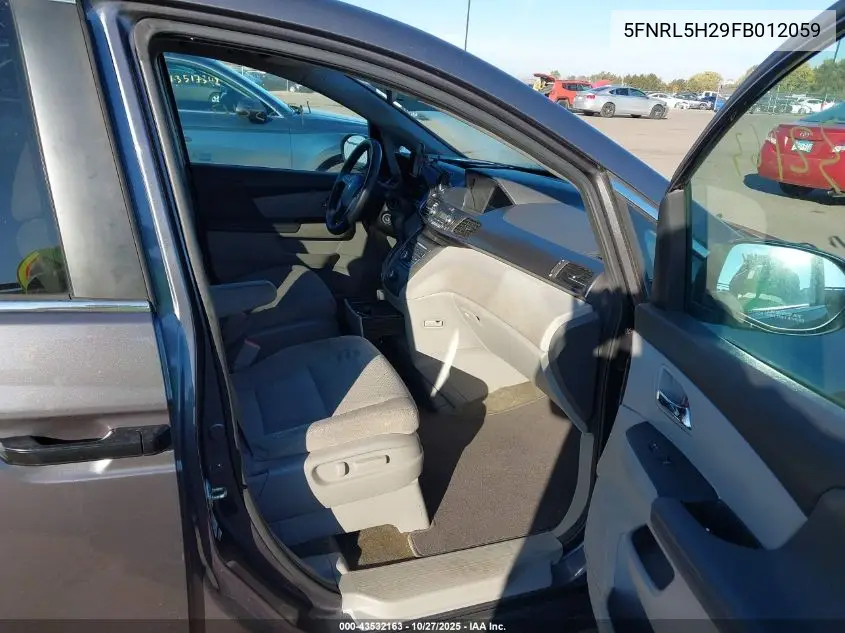 5FNRL5H29FB012059 2015 Honda Odyssey Lx