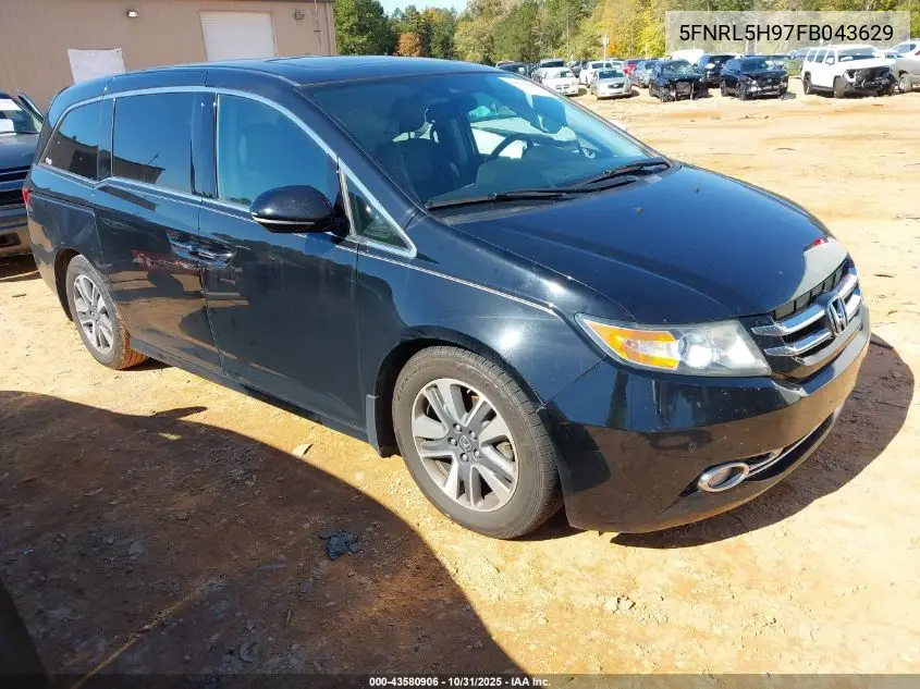 5FNRL5H97FB043629 2015 Honda Odyssey Touring/Touring Elite