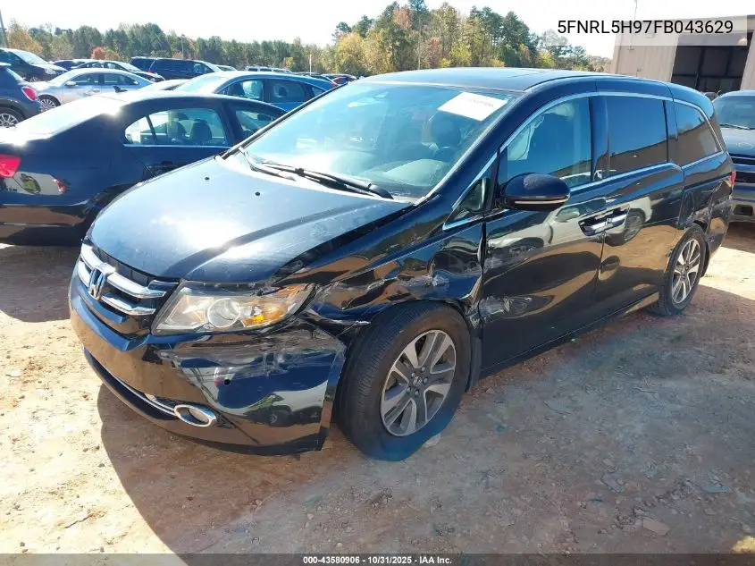 5FNRL5H97FB043629 2015 Honda Odyssey Touring/Touring Elite