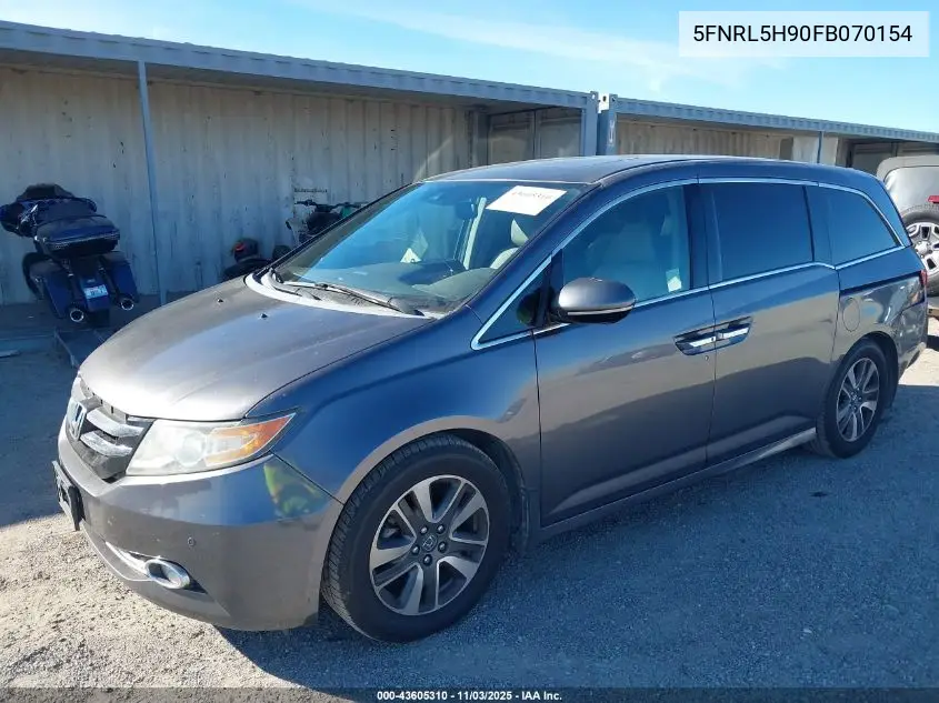 5FNRL5H90FB070154 2015 Honda Odyssey Touring/Touring Elite