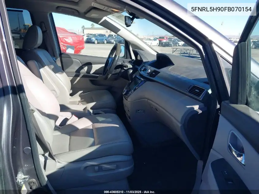 5FNRL5H90FB070154 2015 Honda Odyssey Touring/Touring Elite