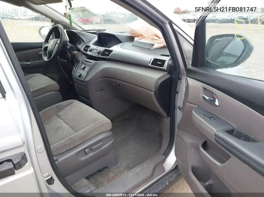5FNRL5H21FB081747 2015 Honda Odyssey Lx