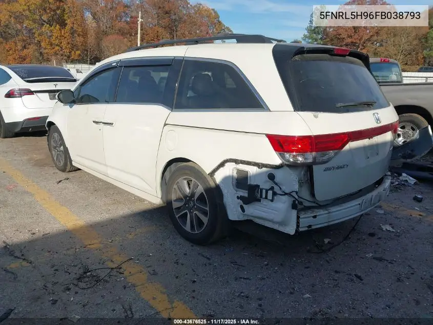 5FNRL5H96FB038793 2015 Honda Odyssey Touring/Touring Elite